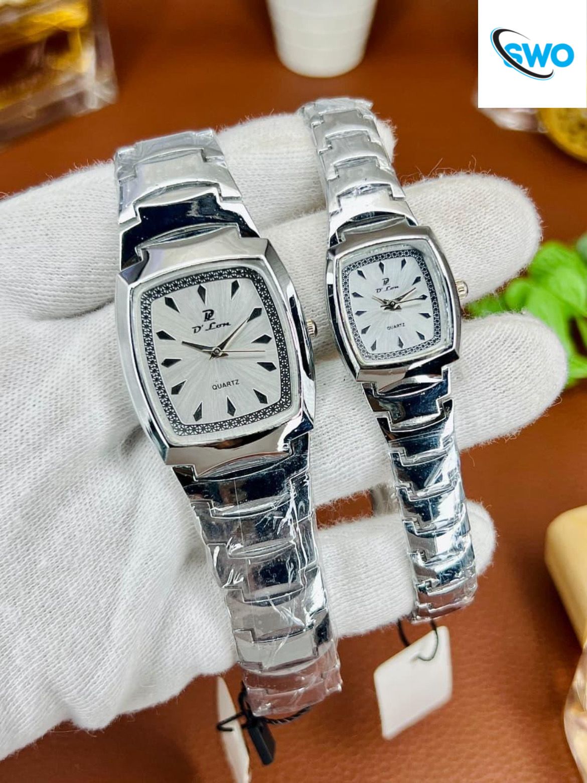 Premium Couple Set – Push Lock with Steel Chain