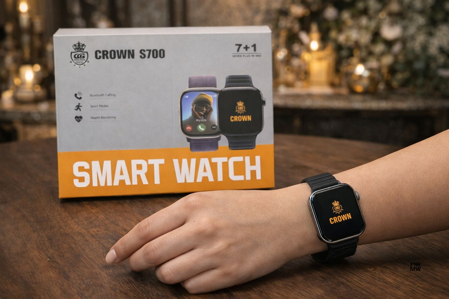 Crown S700 7-in-1 Smart Watch – Latest Model