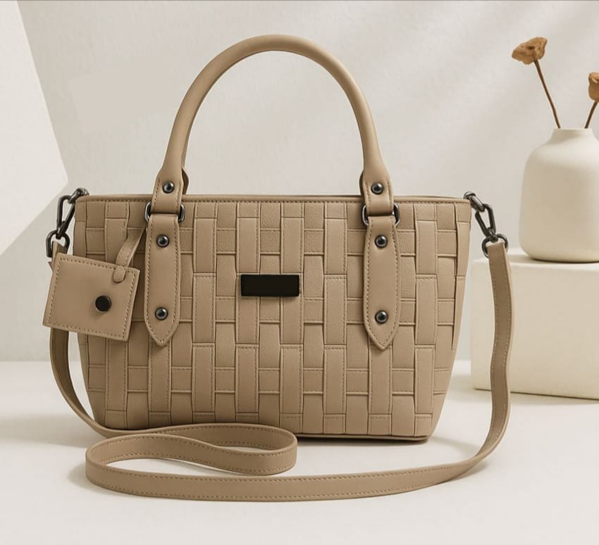 Premium Marble-Style Handbag & Crossbody Set for Women – Leather, Long Strap, 8 Colors