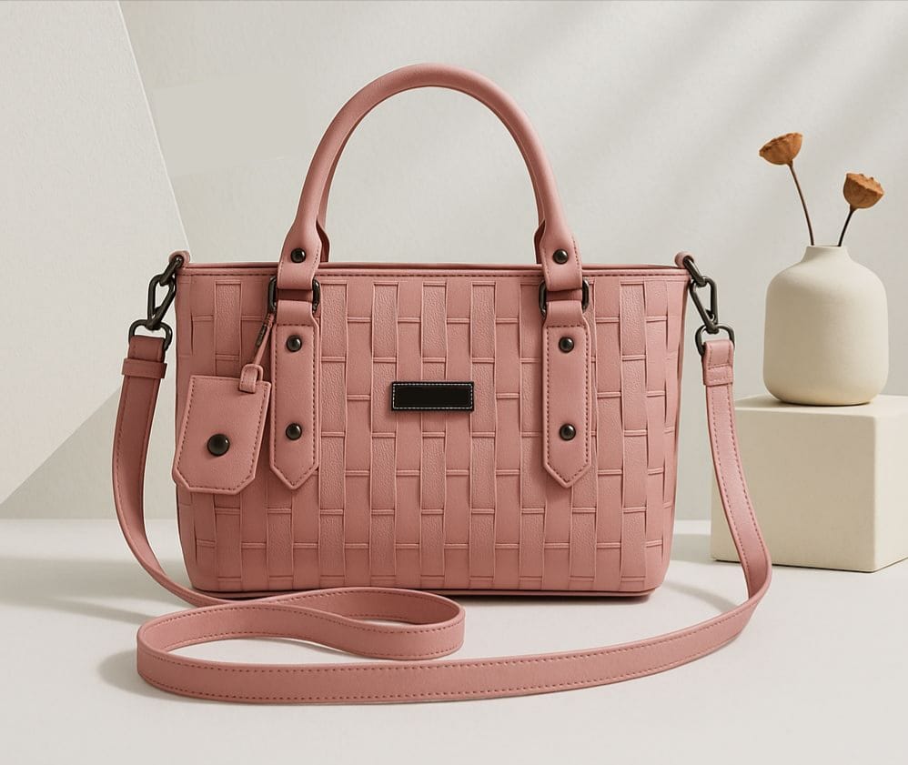 Premium Marble-Style Handbag & Crossbody Set for Women – Leather, Long Strap, 8 Colors