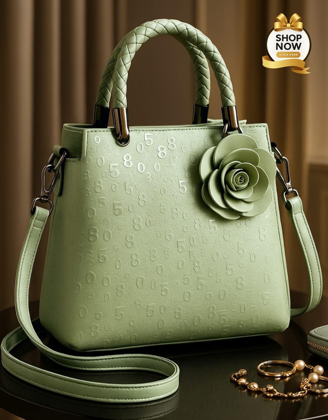 Imported Premium Shoulder Bag for Girls – Stylish & Fashionable Handbag with Belt, Large Capacity