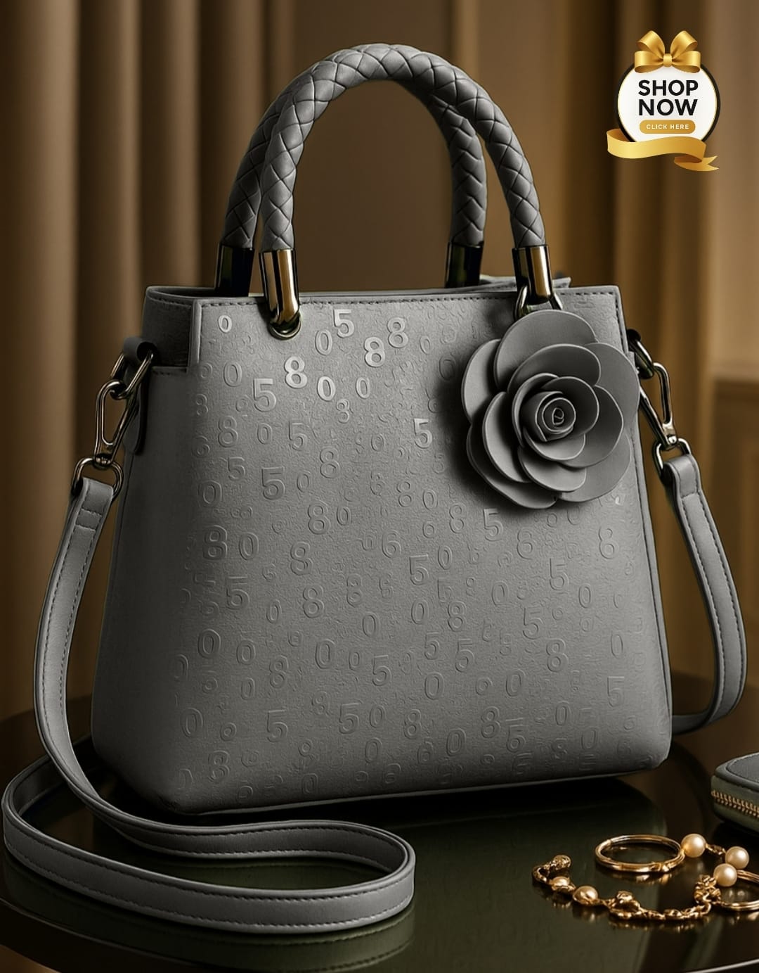 Imported Premium Shoulder Bag for Girls – Stylish & Fashionable Handbag with Belt, Large Capacity