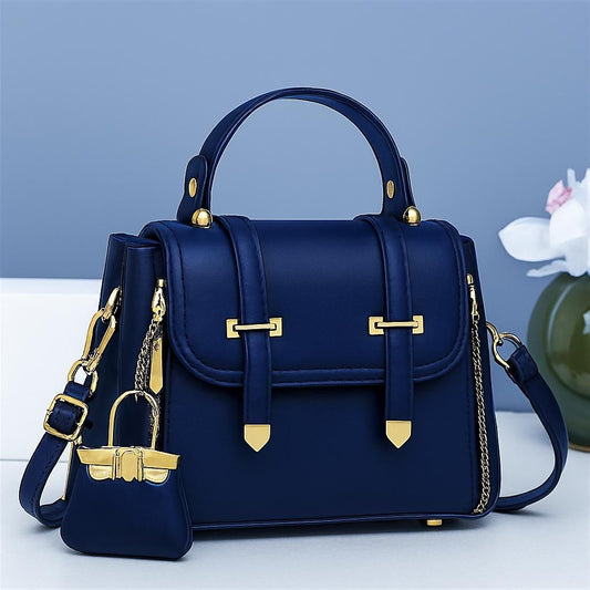 Trending Crossbody Bag for Girls with Keychain – Soft Leather, Medium Size, Long Strap