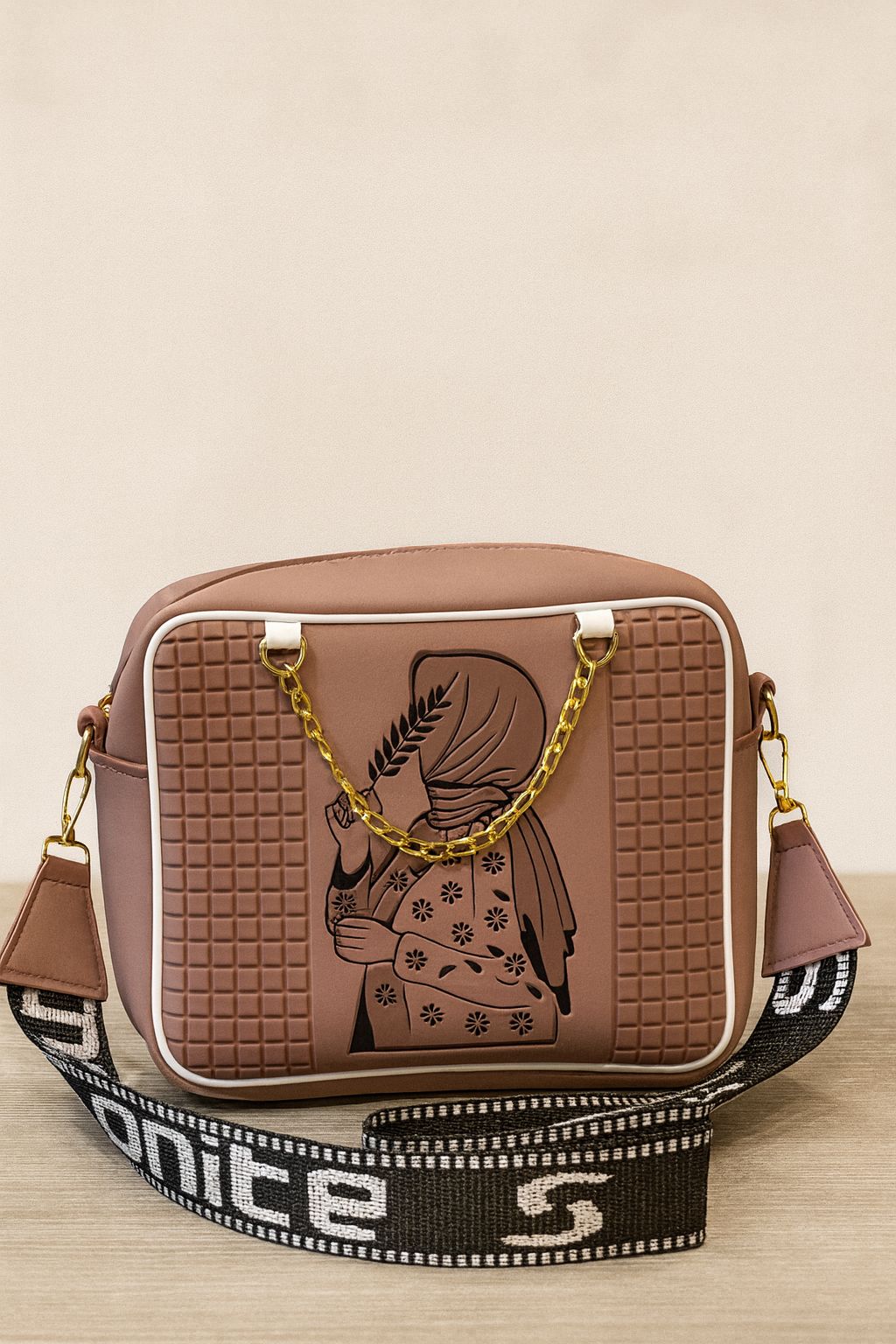 High-Quality Digital Print Shoulder Bag for Girls – Stylish Medium-Size Rexine Bag with Long Strap & Inner Pocket