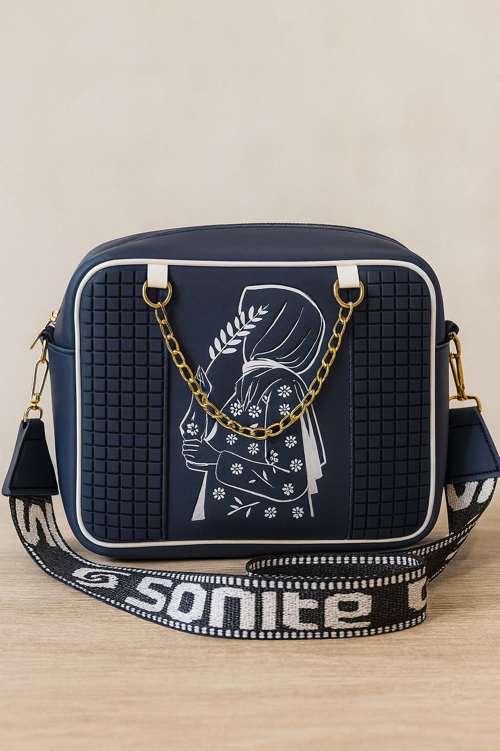 High-Quality Digital Print Shoulder Bag for Girls – Stylish Medium-Size Rexine Bag with Long Strap & Inner Pocket