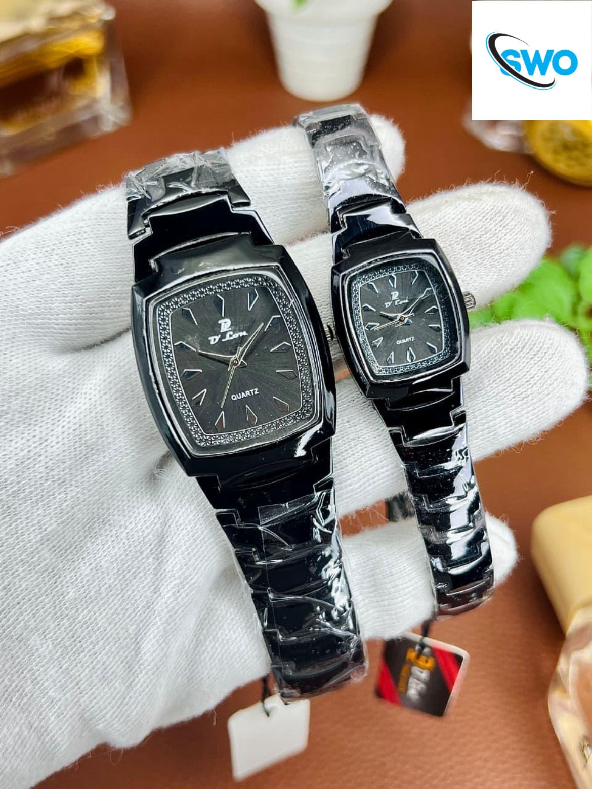 Premium Couple Set – Push Lock with Steel Chain