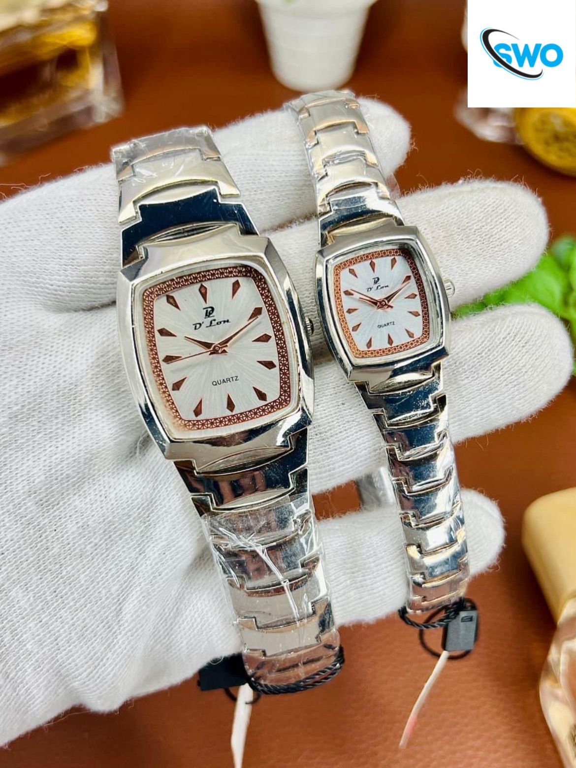 Premium Couple Set – Push Lock with Steel Chain