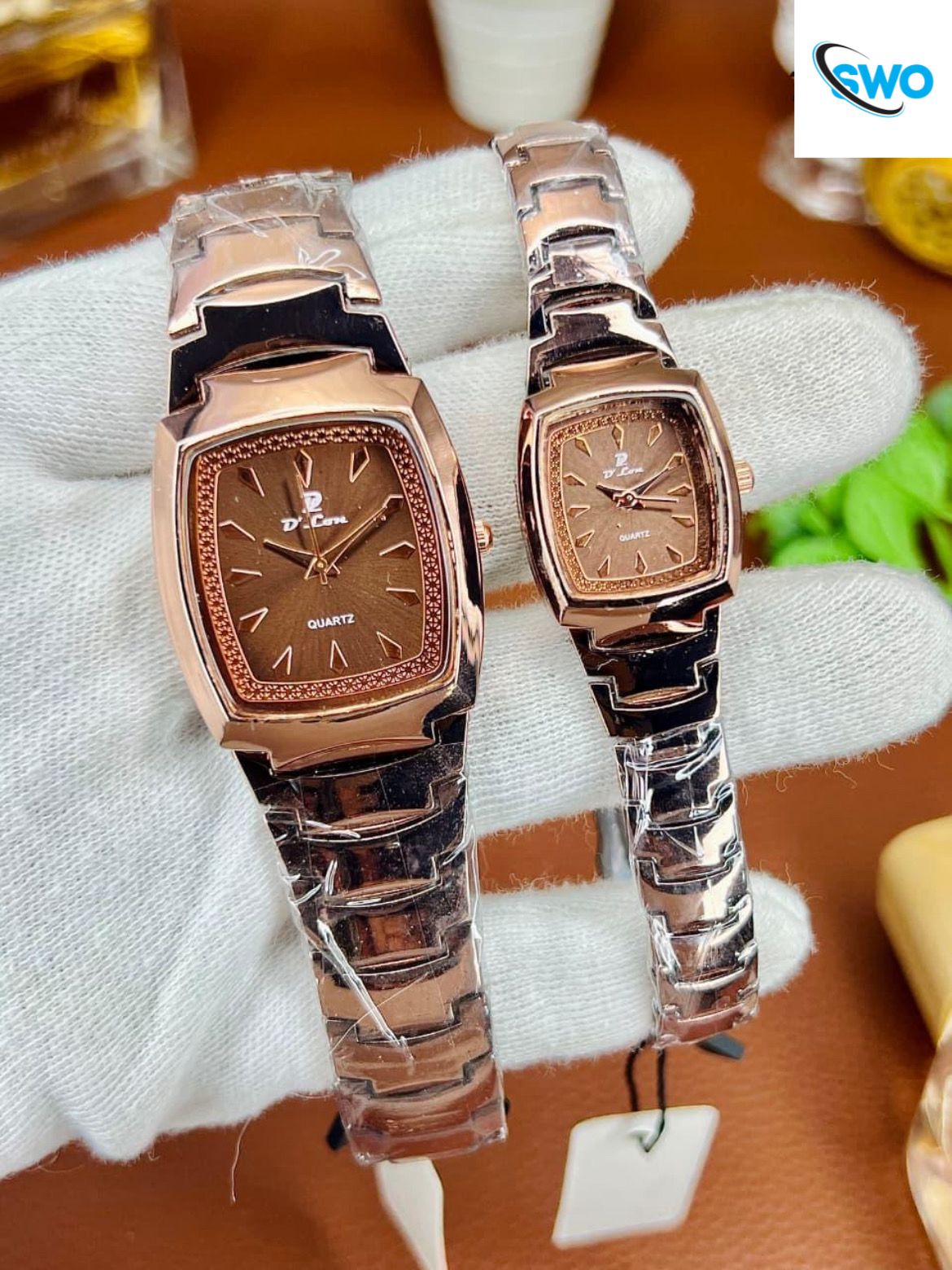 Premium Couple Set – Push Lock with Steel Chain