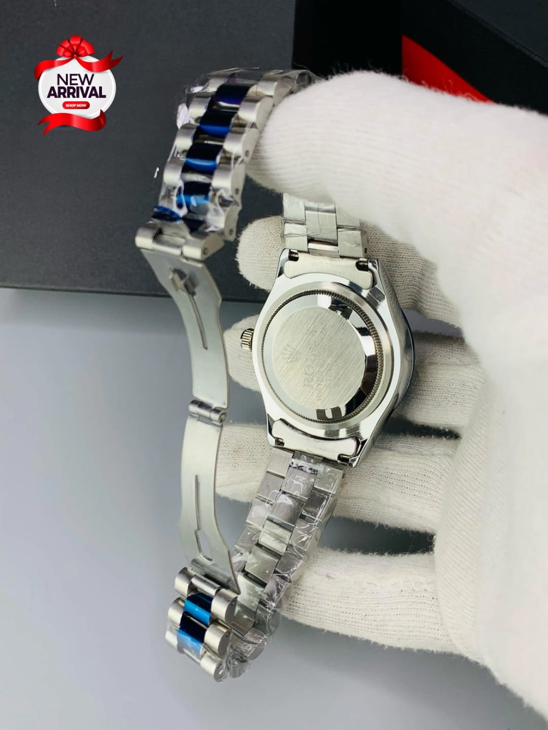 Premium Rolex Regular Stone Gents Watch | Stainless Steel Chain | Crown Lock | Date Working | Quartz