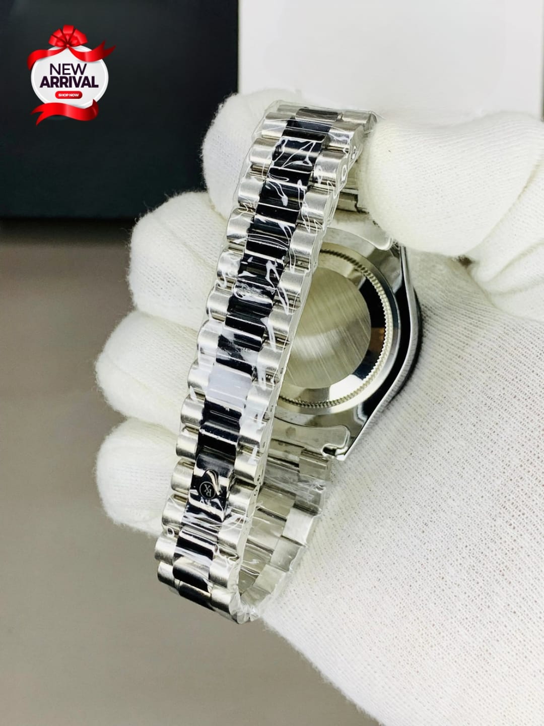 Premium Rolex Regular Stone Gents Watch | Stainless Steel Chain | Crown Lock | Date Working | Quartz