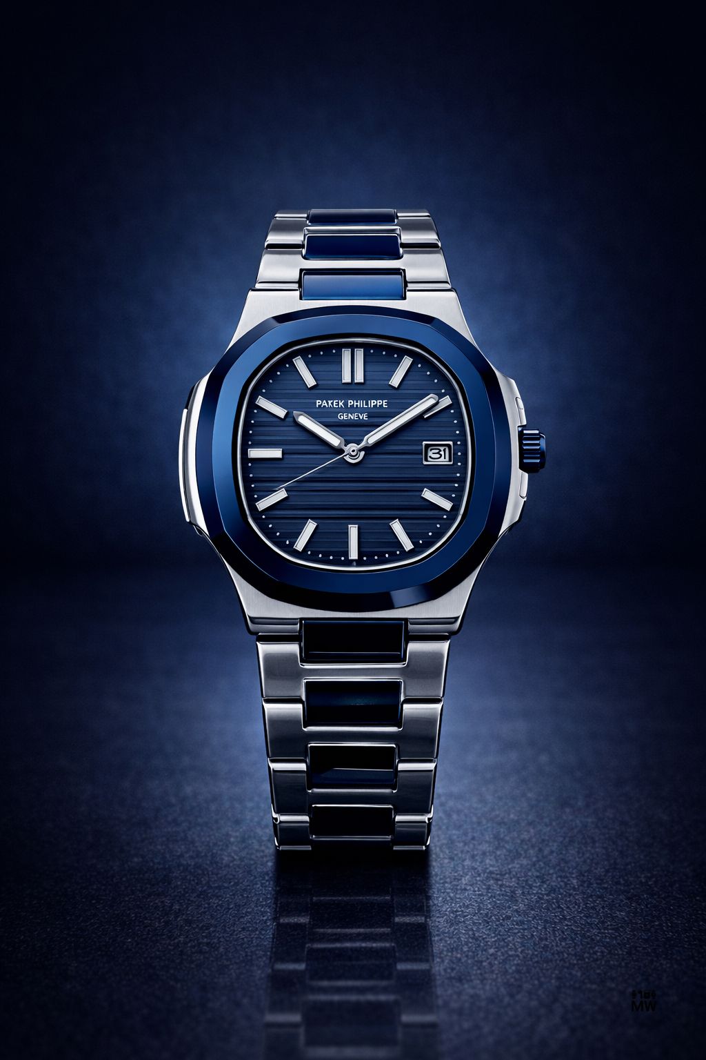 Patek Philippe Geneve Nautilus Style Gents Watch | Stainless Steel Chain | Butterfly Lock | Date Working