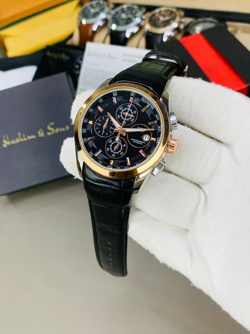 Tissot 1853 Chronograph Gents Watch | Leather Strap | Premium Quality | All Dials Working