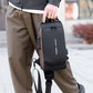 Men’s Waterproof Oxford Chest Crossbody Bag – USB Port, Multi-Pocket Travel Sling (Large Size)
