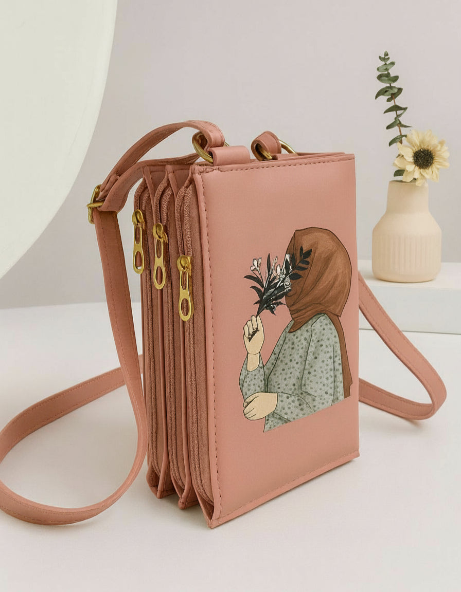 Luxury 3-Zipper Crossbody Shoulder Bag (For Women)