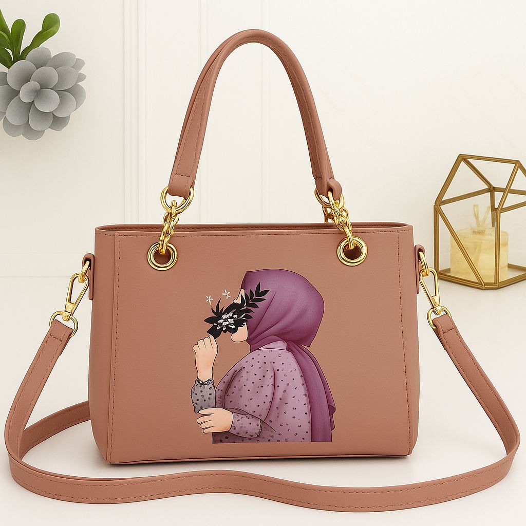 Premium Crossbody Shoulder Bag for Girls | Half Chain Strap | Stylish Daily Use Handbag