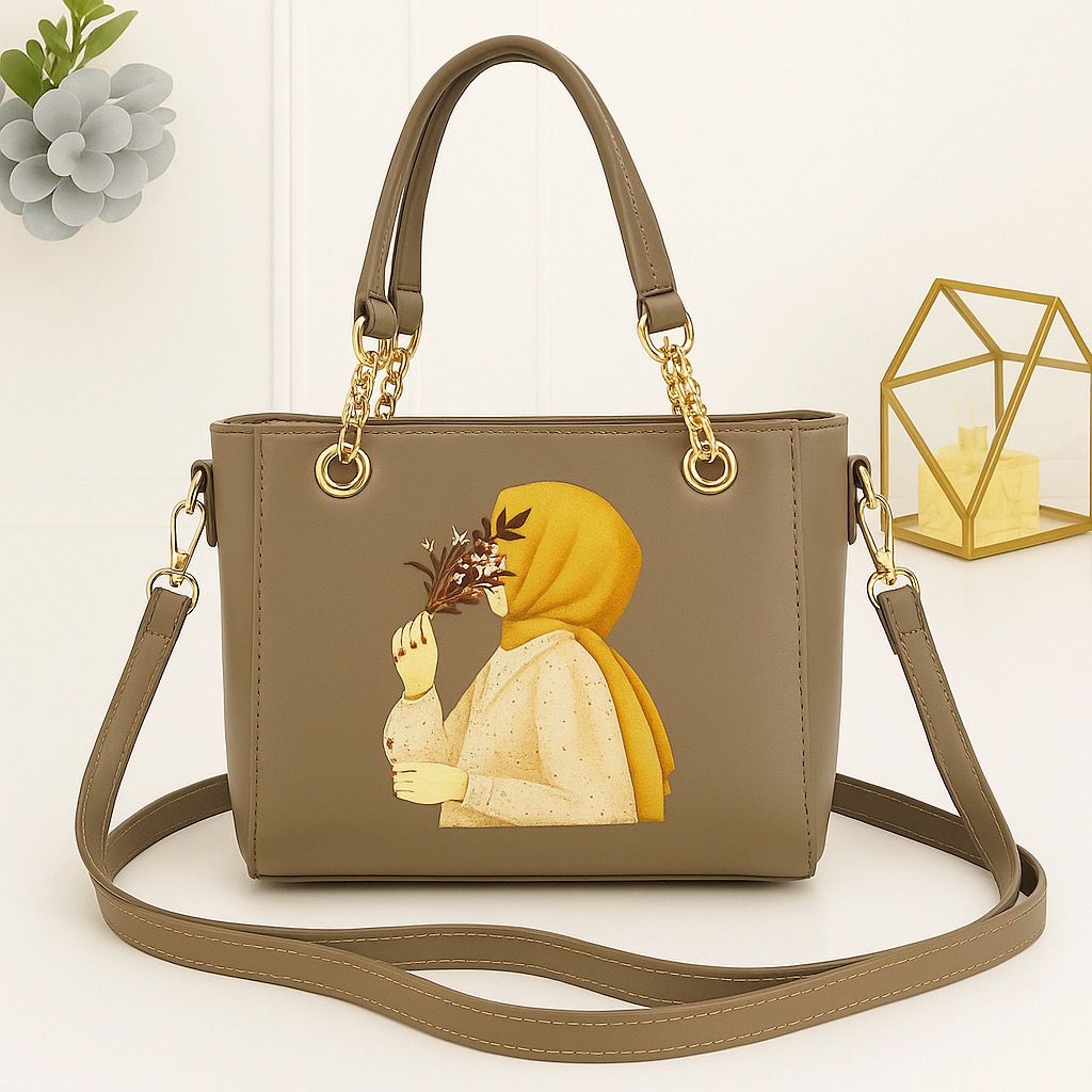 Premium Crossbody Shoulder Bag for Girls | Half Chain Strap | Stylish Daily Use Handbag