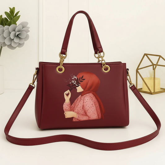 Premium Crossbody Shoulder Bag for Girls | Half Chain Strap | Stylish Daily Use Handbag